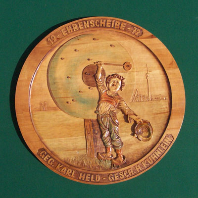 1972 Ehrenscheibe Zieler vor Olympiastadt Mnchen