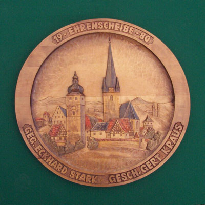 1980 Ehrenscheibe Lichtenfels Stadtansicht
